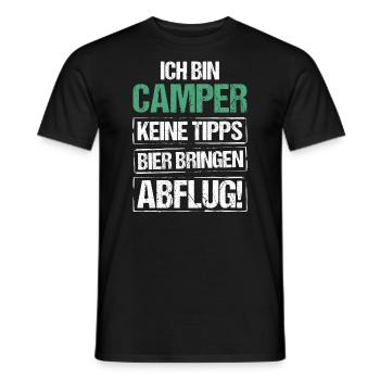 I'm a camper - bring beer and take off - Men's T-Shirt - black - Front - AI Model Male 178 light (178cm)