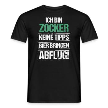 I'm a gambler - bring beer and take off - Men's T-Shirt - black - Front - AI Model Male 178 light (178cm)