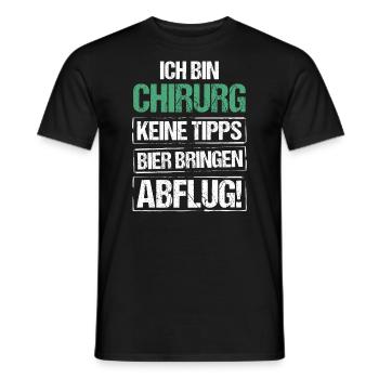 I'm a surgeon - bring beer and take off - Men's T-Shirt - black - Front - AI Model Male 178 light (178cm)