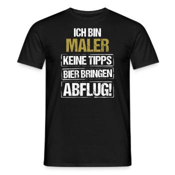 Je suis peintre - apporte de la bière et décolle - T-shirt homme - noir - Devant - AI Model Male 178 light (178cm)