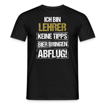 Je suis professeur - apporte de la bière et décolle - T-shirt homme - noir - Devant - AI Model Male 178 light (178cm)