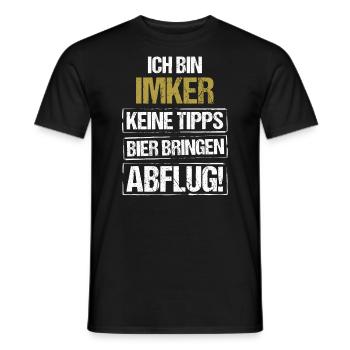 Je suis apiculteur - apporte de la bière et décolle - T-shirt homme - noir - Devant - AI Model Male 178 light (178cm)