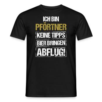 Je suis porteur - apporte de la bière et décolle - T-shirt homme - noir - Devant - AI Model Male 178 light (178cm)