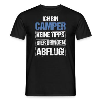 I'm a camper - bring beer and take off - Men's T-Shirt - black - Front - AI Model Male 178 light (178cm)