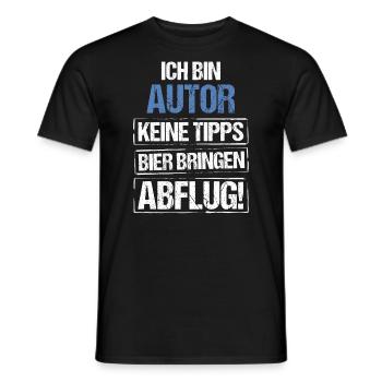 Je suis un auteur - Apportez de la bière et partez - T-shirt homme - noir - Devant - AI Model Male 178 light (178cm)