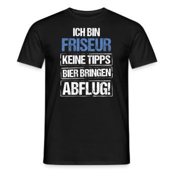 Je suis coiffeur - apportez de la bière et partez - T-shirt homme - noir - Devant - AI Model Male 178 light (178cm)