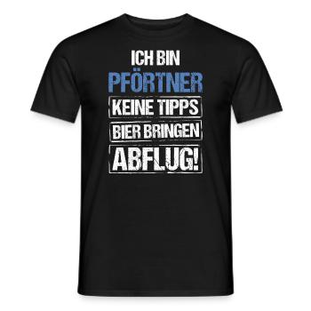 I'm a doorman - bring beer and take off - Men's T-Shirt - black - Front - AI Model Male 178 light (178cm)