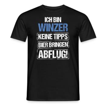 Je suis vigneron - apportez de la bière et partez - T-shirt homme - noir - Devant - AI Model Male 178 light (178cm)