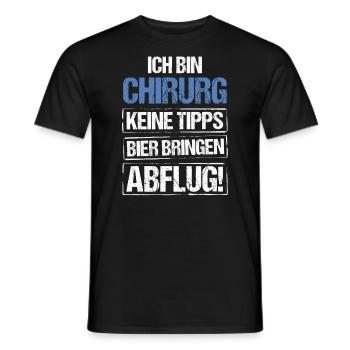 I'm a surgeon - bring beer and take off - Men's T-Shirt - black - Front - AI Model Male 178 light (178cm)