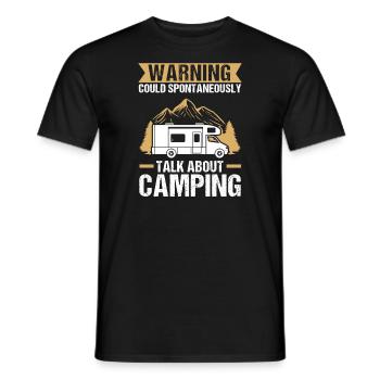Campen Camping Campingplatz Geschenk - Männer T-Shirt - Schwarz - Vorne - AI Model Male 178 light (178cm)
