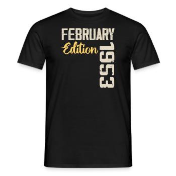 Februar 1953 Geburtstag Februar 1953 Retro - Männer T-Shirt - Schwarz - Vorne - AI Model Male 178 light (178cm)