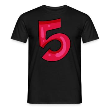 5 - Men's T-Shirt - black - Front - AI Model Male 178 light (178cm)