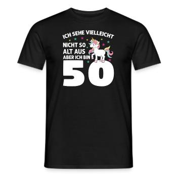 Geburtstag Geburtstagfeier fünfzig Jahre alt Gesch - Männer T-Shirt - Schwarz - Vorne - AI Model Male 178 light (178cm)