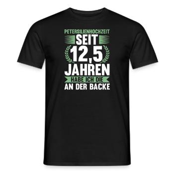 12,5 Jahre Ehe Ehemann Petersilienhochzeit Geschen - Männer T-Shirt - Schwarz - Vorne - AI Model Male 178 light (178cm)