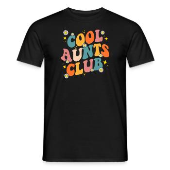 Groovy Retro Hippie 60s 70s Back Print Cool Aunts - Men's T-Shirt - black - Front - AI Model Male 178 light (178cm)
