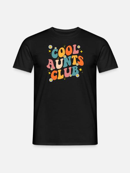 Groovy Retro Hippie 60s 70s Back Print Cool Aunts - Men's T-Shirt - black