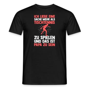 Tischtennis Papa Vater Geschenk - Männer T-Shirt - Schwarz - Vorne - AI Model Male 178 light (178cm)