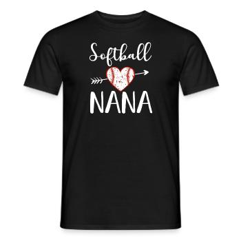 Softball Nana - Männer T-Shirt - Schwarz - Vorne - AI Model Male 178 light (178cm)