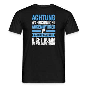 Optiker Beruf Sehschärfe Geschenk - Männer T-Shirt - Schwarz - Vorne - AI Model Male 178 light (178cm)