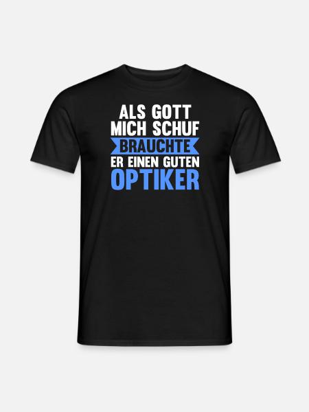 Optiker Beruf Augenoptiker Geschenk - Männer T-Shirt - Schwarz