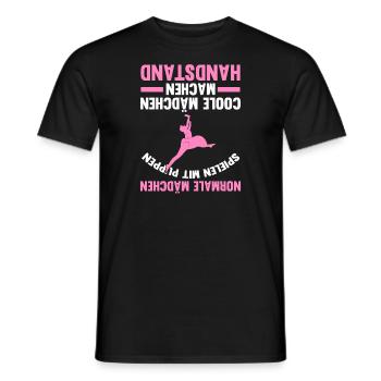 Handstand Turnerin Turnerinnen Geschenk - Männer T-Shirt - Schwarz - Vorne - AI Model Male 178 light (178cm)