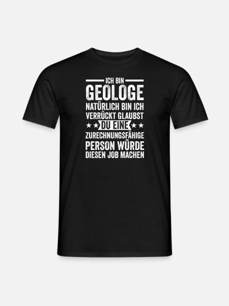Geologe Beruf Geo Geschenk - Männer T-Shirt - Schwarz