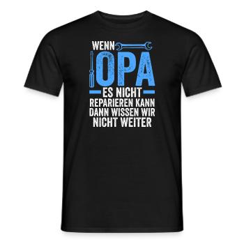 Opa Großvater Großvater Geschenk - Männer T-Shirt - Schwarz - Vorne - AI Model Male 178 light (178cm)