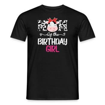 Mutter des Geburtstags für Mädchen Bauernhof Kuh Mama Mama - Männer T-Shirt - Schwarz - Vorne - AI Model Male 178 light (178cm)