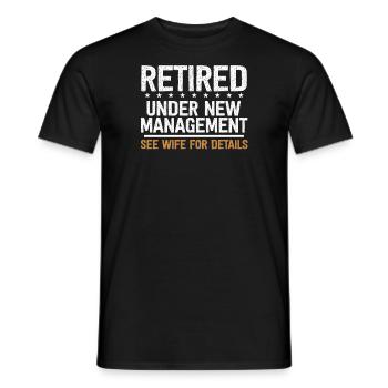 Funny Retirement Party Men Dad Humor - Men's T-Shirt - black - Front - AI Model Male 178 light (178cm)