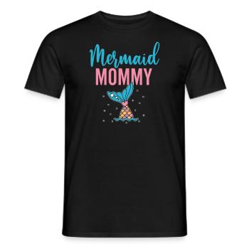 Chemise de fête d’anniversaire sirène pour fille maman maman - T-shirt homme - noir - Devant - AI Model Male 178 light (178cm)