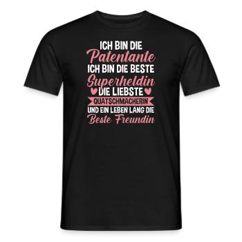 Patentante Familie Taufpatin Geschenk - Männer T-Shirt - Schwarz - Vorne - AI Model Male 178 light (178cm)