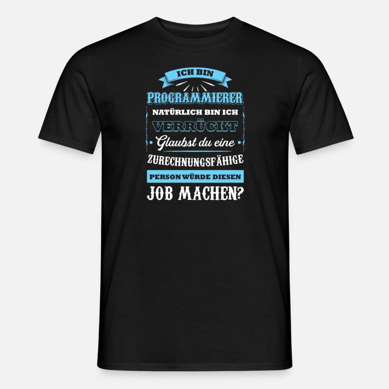 Programmierer Beruf Coder Geschenk - Männer T-Shirt - Schwarz