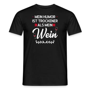 Wein Riesling Weinglas Geschenk - Männer T-Shirt - Schwarz - Vorne - AI Model Male 178 light (178cm)