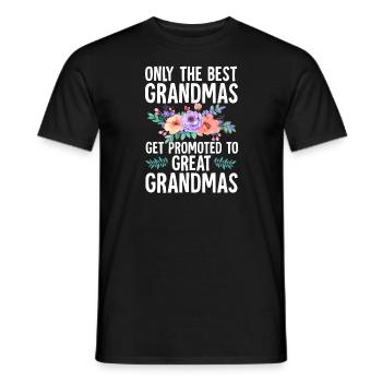 Meilleur arrière-art de grand-mère pour grand-mère femmes grand - T-shirt homme - noir - Devant - AI Model Male 178 light (178cm)