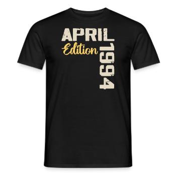 39 Year Anniversary April 1994 Birthday Gift - Men's T-Shirt - black - Front - AI Model Male 178 light (178cm)