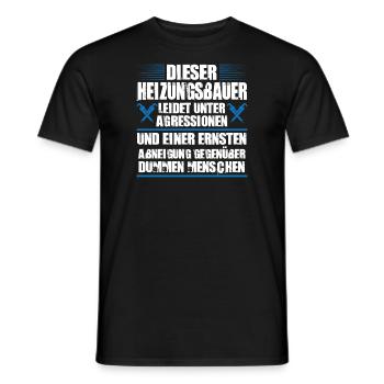 Heizungsbauer Beruf Heizungsinstallateur Geschenk - Männer T-Shirt - Schwarz - Vorne - AI Model Male 178 light (178cm)