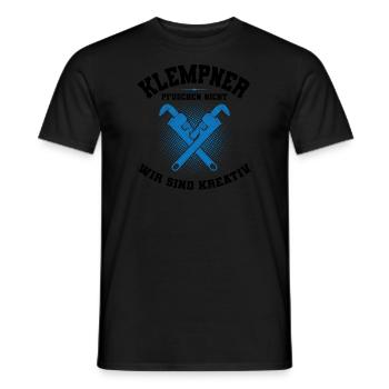 Klempner Beruf Installateur Geschenk - Männer T-Shirt - Schwarz - Vorne - AI Model Male 178 light (178cm)