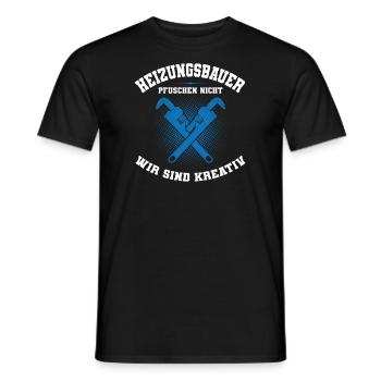 Heizungsbauer Beruf Installateur Geschenk - Männer T-Shirt - Schwarz - Vorne - AI Model Male 178 light (178cm)
