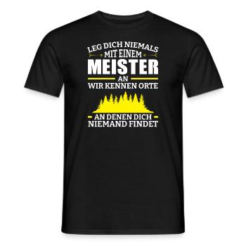 Meister Handwerk Meister Prüfung Geschenk - Männer T-Shirt - Schwarz - Vorne - AI Model Male 178 light (178cm)