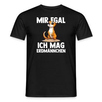 Erdmännchen Tier Säugetier Geschenk - Männer T-Shirt - Schwarz - Vorne - AI Model Male 178 light (178cm)