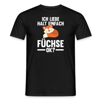 Fuchs Tier Füchse Geschenk - Männer T-Shirt - Schwarz - Vorne - AI Model Male 178 light (178cm)