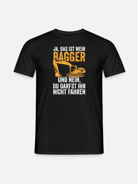 Bagger Fahrer Baggerführer Geschenk - Männer T-Shirt - Schwarz