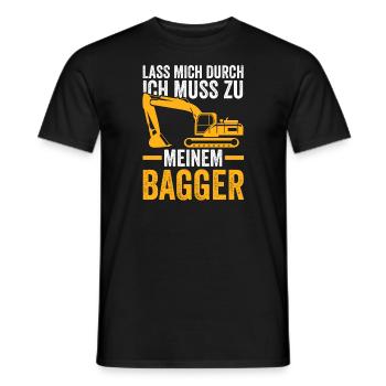 Bagger Fahrer Baustelle Geschenk - Männer T-Shirt - Schwarz - Vorne - AI Model Male 178 light (178cm)