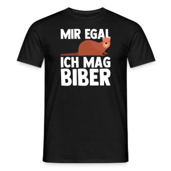 Biber Tier Biber Fans Geschenk - Männer T-Shirt - Schwarz - Vorne - AI Model Male 178 light (178cm)