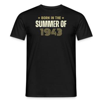 Jahrgang 1943 Jahrgang 1943 Geburtstagsgeschenk - Männer T-Shirt - Schwarz - Vorne - AI Model Male 178 light (178cm)