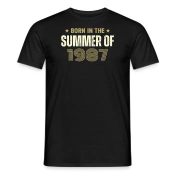 Jahrgang 1987 Jahrgang 1987 Geburtstagsgeschenk - Männer T-Shirt - Schwarz - Vorne - AI Model Male 178 light (178cm)