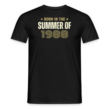 Jahrgang 1988 Jahrgang 1988 Geburtstagsgeschenk - Männer T-Shirt - Schwarz - Vorne - AI Model Male 178 light (178cm)
