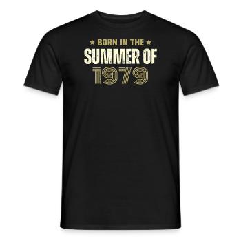 Jahrgang 1979 Jahrgang 1979 Geburtstagsgeschenk - Männer T-Shirt - Schwarz - Vorne - AI Model Male 178 light (178cm)