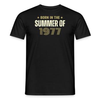 Vintage 1977 Vintage 1977 Birthday Gift - Men's T-Shirt - black - Front - AI Model Male 178 light (178cm)