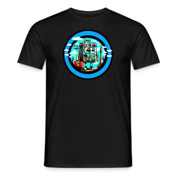 Valise Wanderlust - T-shirt homme - noir - Devant - AI Model Male 178 light (178cm)